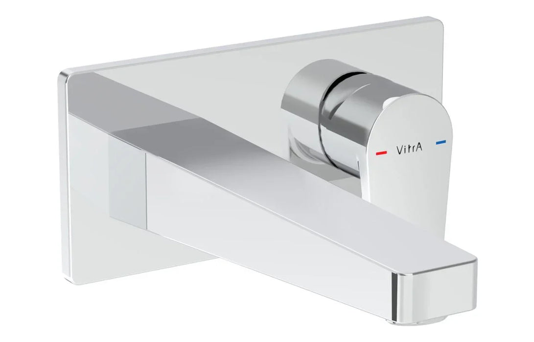 VitrA Flow Square Wall Mounted Basin Mixer - Chrome