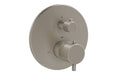 VitrA Root Round Integrated Thermostatic Bath/Shower Mixer Valve - Brushed Nickel
