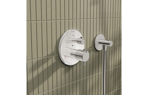 VitrA Root Round Integrated Thermostatic Bath/Shower Mixer Valve - Chrome