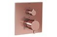 VitrA Root Square Integrated Thermostatic 2-Way Shower Mixer Valve - Soft Copper
