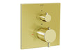 VitrA Root Square Integrated Thermostatic 2-Way Shower Mixer Valve - Soft Gold