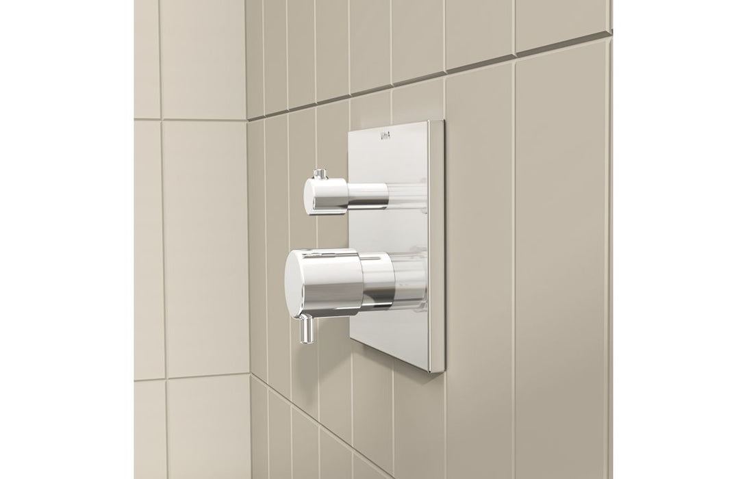 VitrA Root Square Integrated Thermostatic 2-Way Shower Mixer Valve - Soft Gold