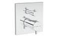 VitrA Root Square Integrated Thermostatic 2-Way Shower Mixer Valve - Chrome