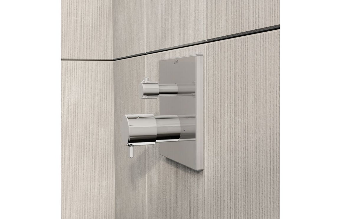 VitrA Root Square Integrated Thermostatic 1-Way Shower Mixer Valve - Chrome