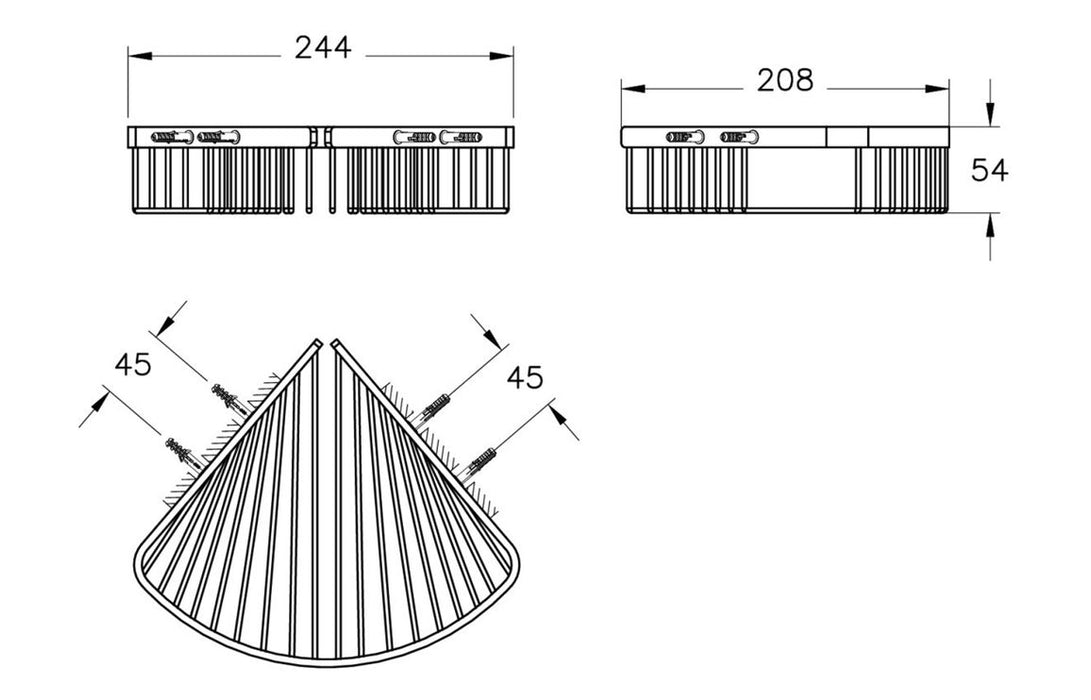 VitrA Root Single Sponge Basket - Chrome