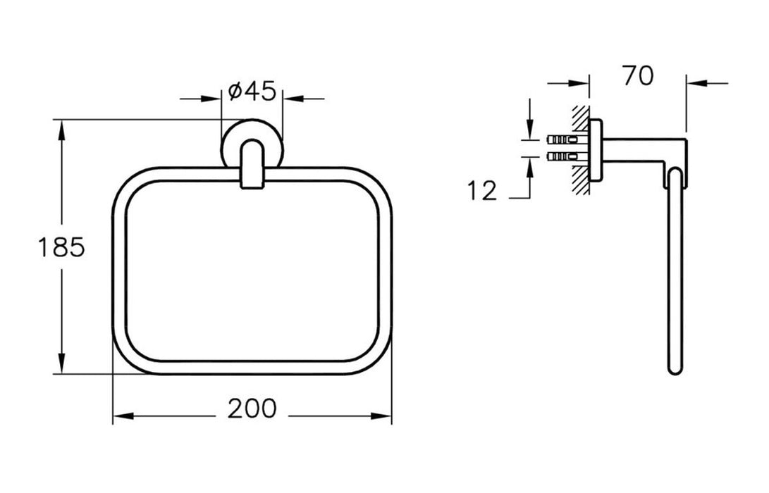 VitrA Minimax S Towel Ring - Chrome