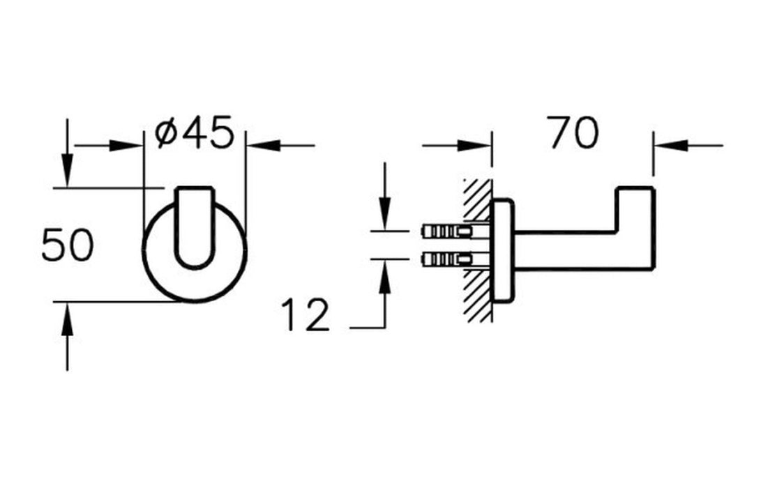 VitrA Minimax S Bathrobe Hook - Chrome