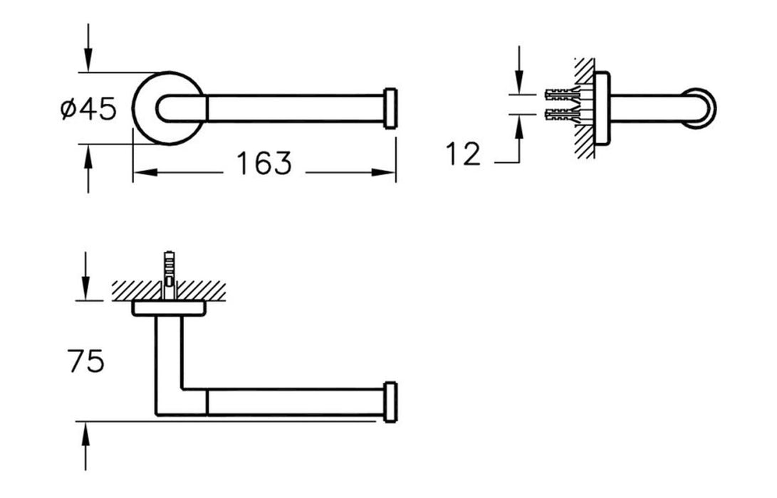 VitrA Minimax S Reserve Toilet Roll Holder - Chrome