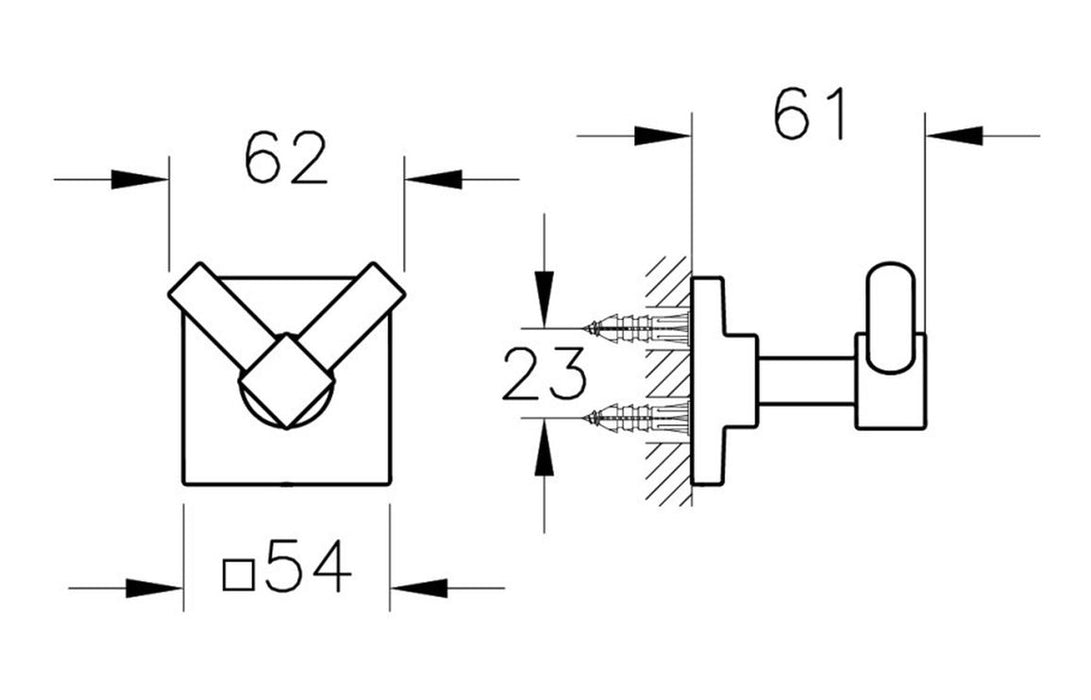 VitrA Root Bathrobe Holder