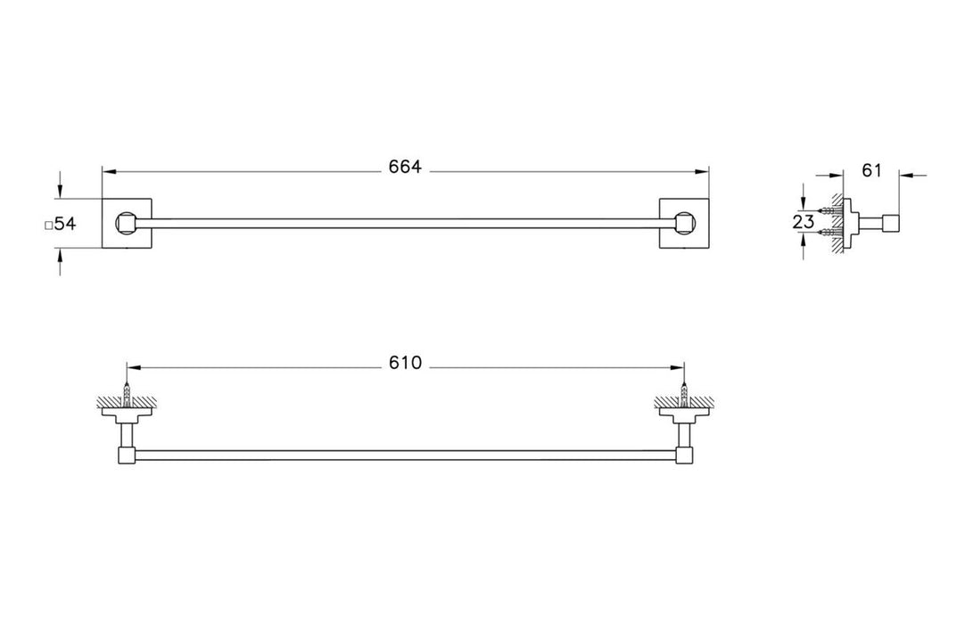 VitrA Root 60cm Towel Rail