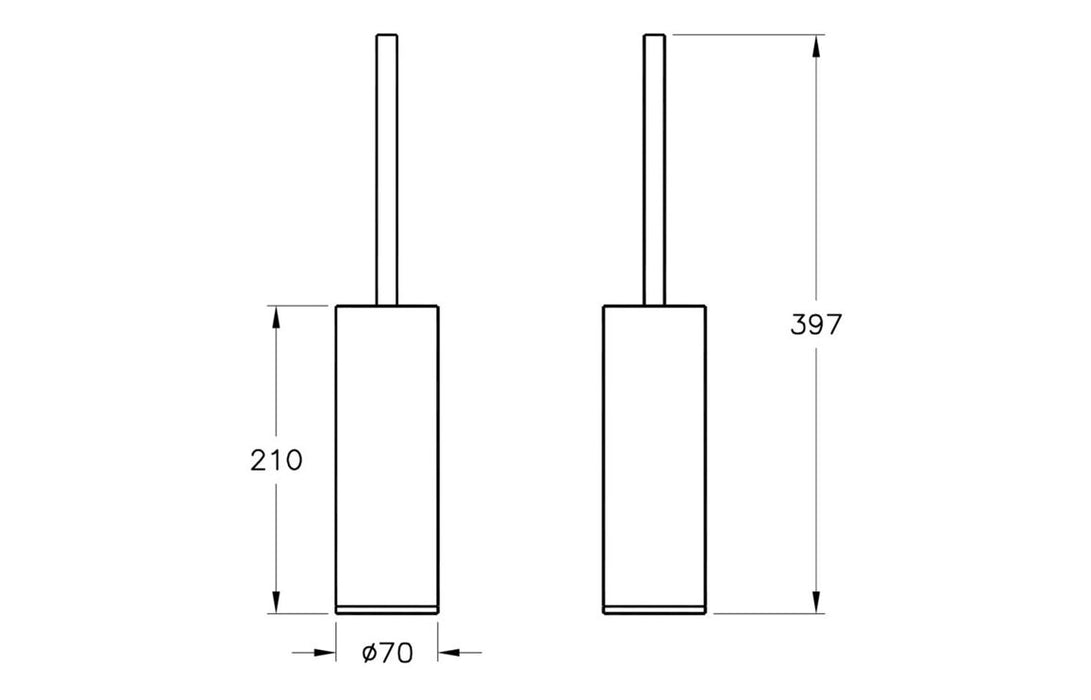 VitrA Origin Free Standing WC Brush Holder