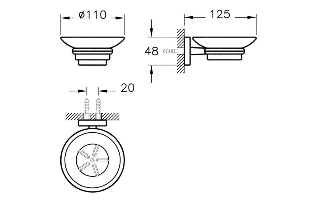 VitrA Q-Line Soap Dish - Chrome