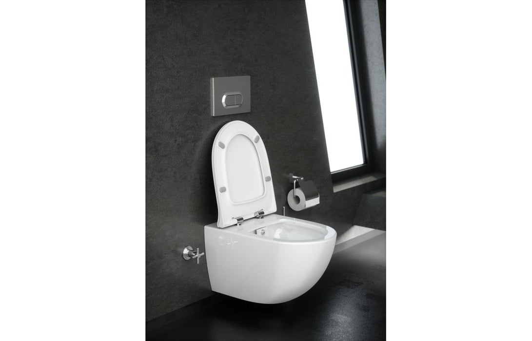 VitrA Q-Line Toilet Roll Holder w/Cover - Chrome