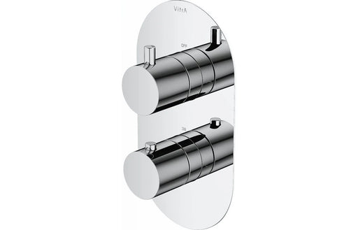 VitrA Aquaheat Round Thermostatic 2-Way Shower Mixer - Chrome
