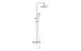 VitrA Aquaheat Bliss 240 Thermostatic Shower Column w/2-Function Overhead - Brushed Nickel