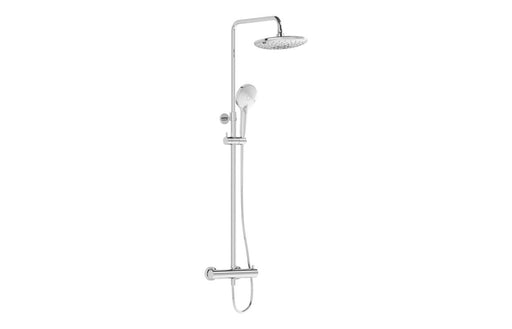 VitrA Aquaheat Bliss 240 Thermostatic Shower Column w/2-Function Overhead - Brushed Nickel