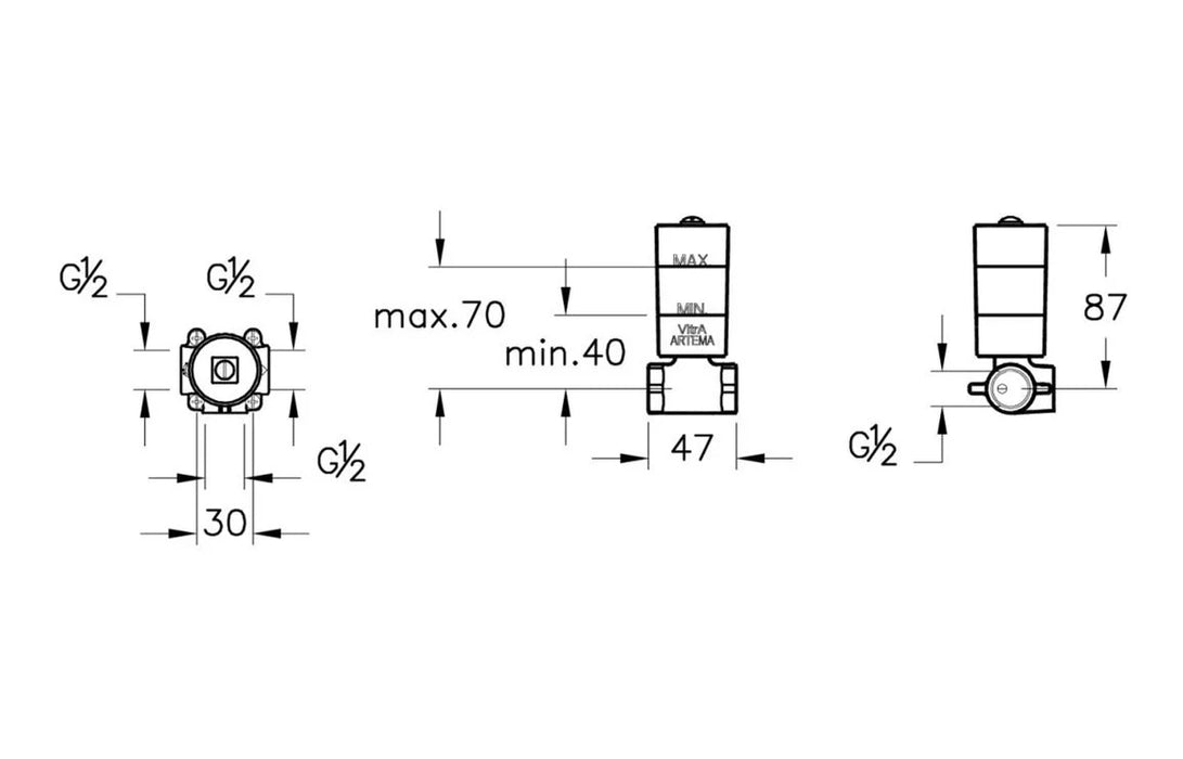 VitrA AquaCare Built-in Stop Valve (Concealed)