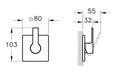 VitrA AquaCare Square Built-in Stop Mixer Valve - Chrome
