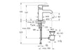 VitrA Minimax S Basin Mixer w/Waste Lever - Chrome