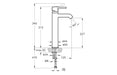 VitrA Minimax S Tall Basin Mixer - Chrome