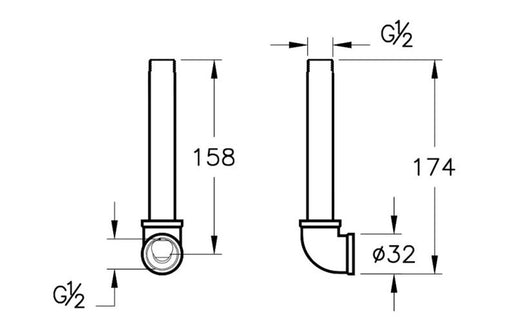 VitrA Universal Connection Pipe for Spout