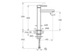 VitrA Origin Tall Basin Mixer - Matt Black