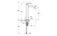 VitrA Origin Extra Tall Basin Mixer - Chrome