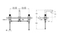 VitrA Origin 3-Hole Basin Mixer - Brushed Nickel