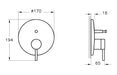 VitrA Origin Integrated 2-Way Diverter - Chrome
