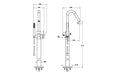 VitrA Origin Floor Standing Bath Filler - Chrome