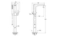 VitrA Root Round Floor Standing Bath/Shower Mixer