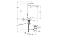 VitrA Root Round Tall Basin Mixer w/Waste Lever