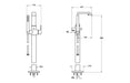 VitrA Suit Floor Standing Bath/Shower Mixer - Chrome