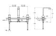 VitrA Suit 3-Hole Basin Mixer - Chrome
