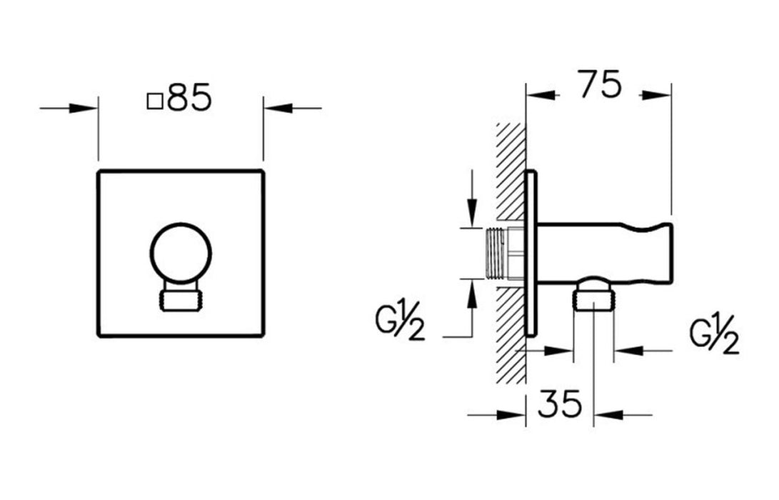 VitrA Suit Built-In Hand Shower Outlet