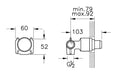VitrA Concealed Part for Shower Diverter (2-Way)