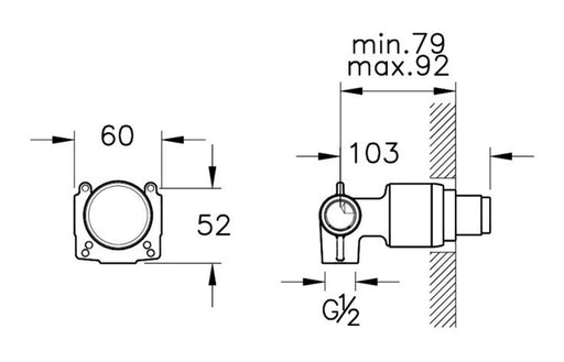 VitrA Concealed Part for Shower Diverter (2-Way)