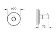 VitrA Origin Integrated 3-Way Diverter - Chrome