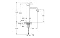 VitrA Origin Classic Tall Basin Mixer (Top Handle) - Chrome