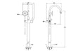 VitrA Origin Classic Floor Standing Bath/Shower Mixer - Chrome