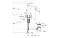VitrA Flow Square Large Basin Mixer - Chrome