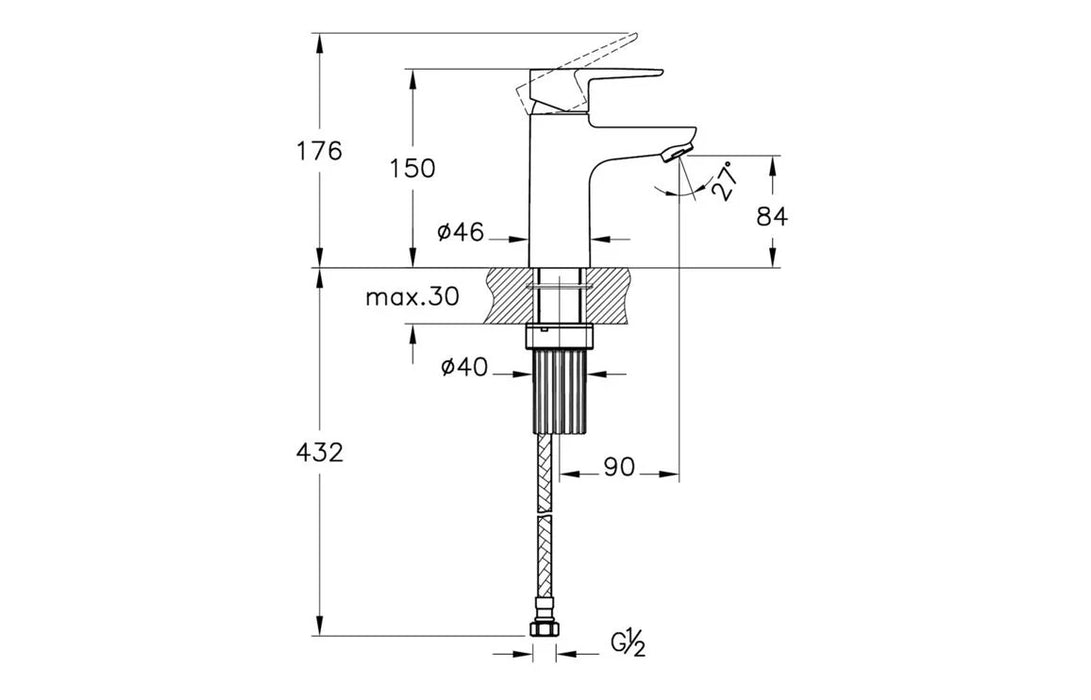 VitrA Flow Soft Basin Mixer