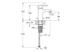 VitrA Flow Square Basin Mixer - Chrome