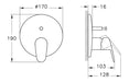 VitrA Flow Round Wall Mounted Bath Mixer Valve - Chrome