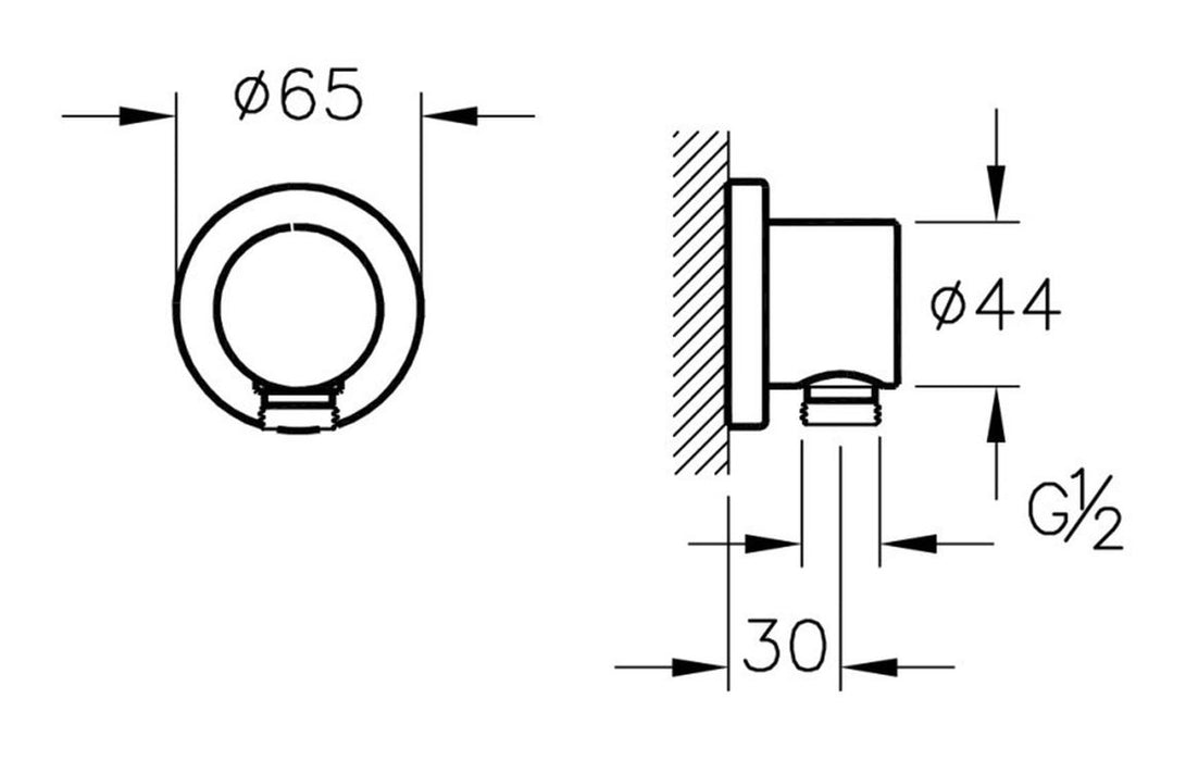 VitrA Wall Mounted Hand Shower Outlet