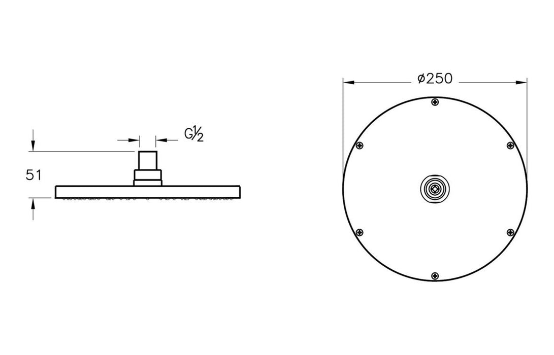 VitrA Suit 250mm Showerhead