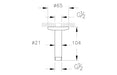 VitrA Origin Ceiling Mounted Connection Pipe (Short)