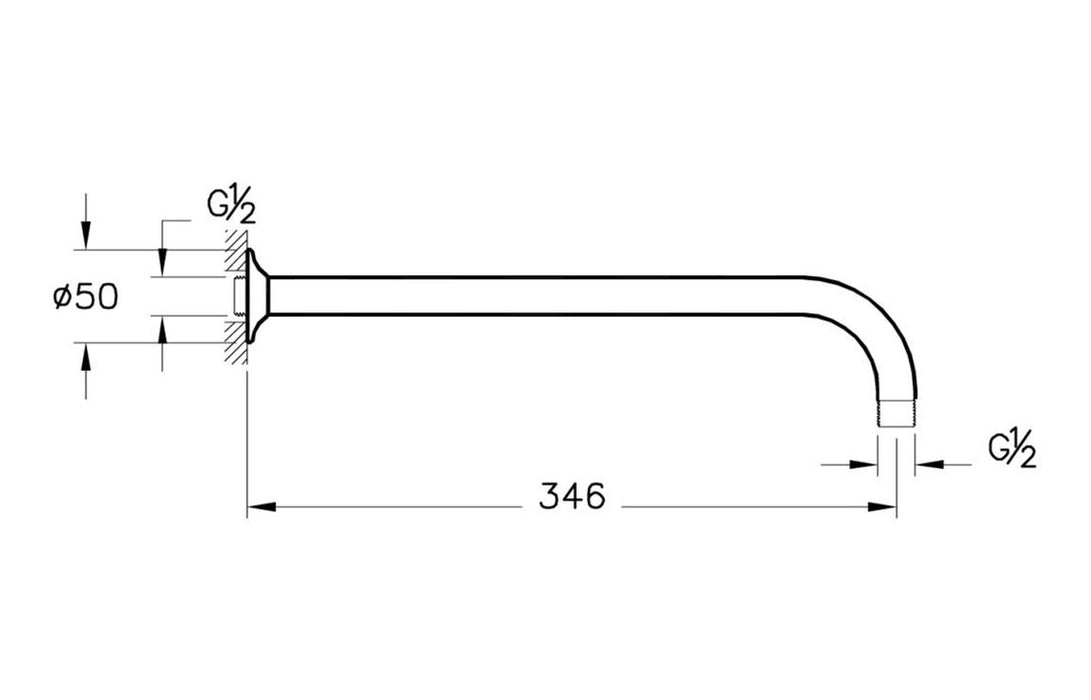 VitrA Origin Wall Mounted Connection Pipe (Long)