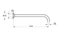 VitrA Origin Wall Mounted Connection Pipe (Long)