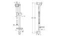 VitrA Solo C Hand Shower w/Slide Rail - Chrome